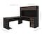 Bestar Connexion L-Shaped Workstation with hutch, Antigua/Black 93859-000052 - alternate 6